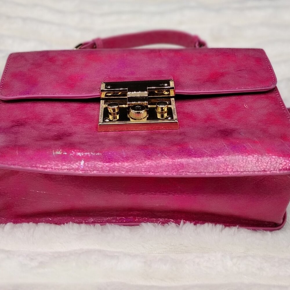 Steve Madden Nessa Pink Fuchsia Top Handle Crossbody Handbag - Picture 9 of 9